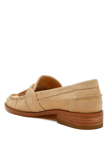 Rhone Tassels Detail Genuine Suede Loafers