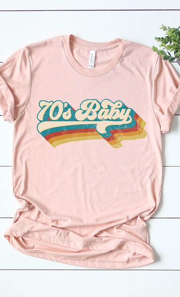 Retro 70's Baby Graphic Tee PLUS