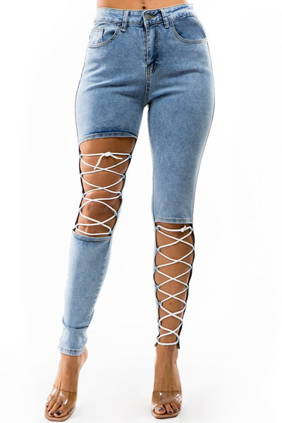 DENIM JEANS MULTI STRIP