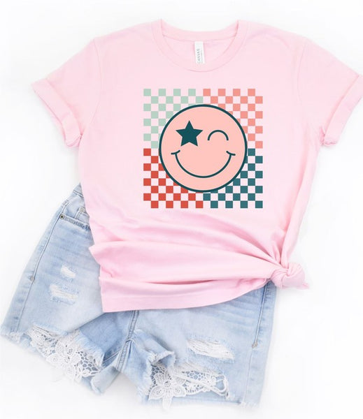 Love More Worry Less Smiley Face Softstyle Tee