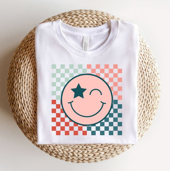 Love More Worry Less Smiley Face Softstyle Tee