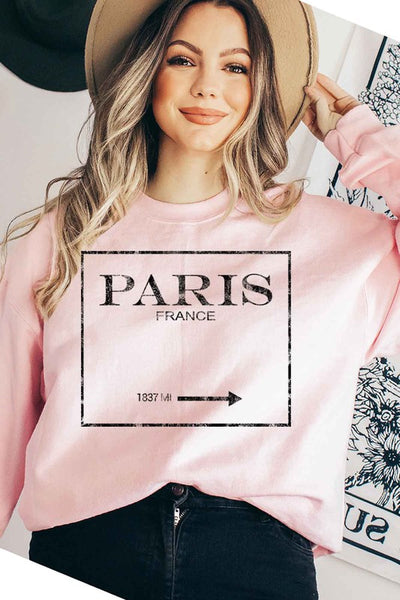 PARIS FRANCE GRAPHIC PLUS SIZE SWEATSHIRT