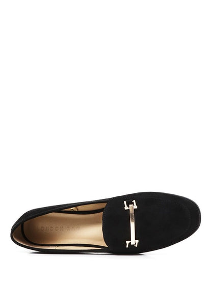 Zaara Solid Faux Suede Loafers