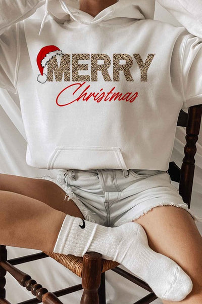 MERRY CHRISTMAS GRAPHIC HOODIE