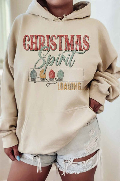 LOADING CHRISTMAS SPIRIT GRAPHIC HOODIE