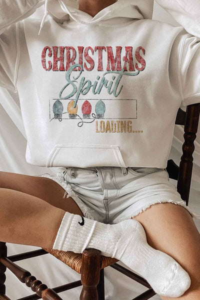 LOADING CHRISTMAS SPIRIT GRAPHIC HOODIE