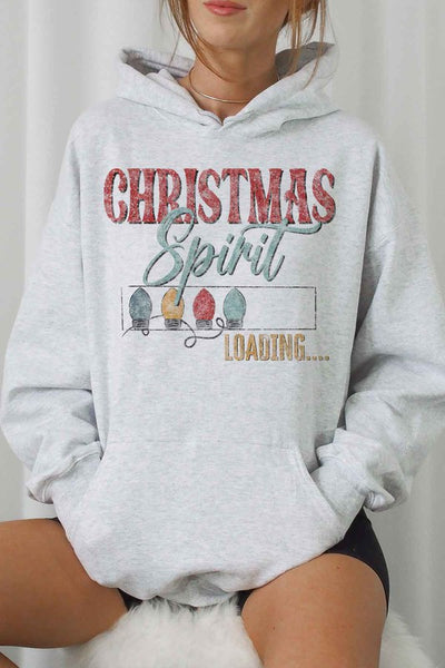 LOADING CHRISTMAS SPIRIT GRAPHIC HOODIE