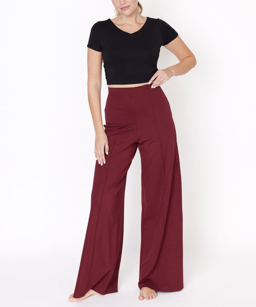 PONTE WIDE LEG FULL LENGTH PANTS