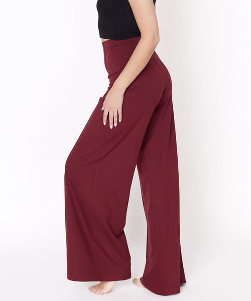 PONTE WIDE LEG FULL LENGTH PANTS