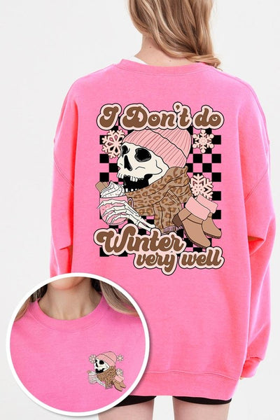 I Don't Do Winter Very Well Skull Sweatshirts