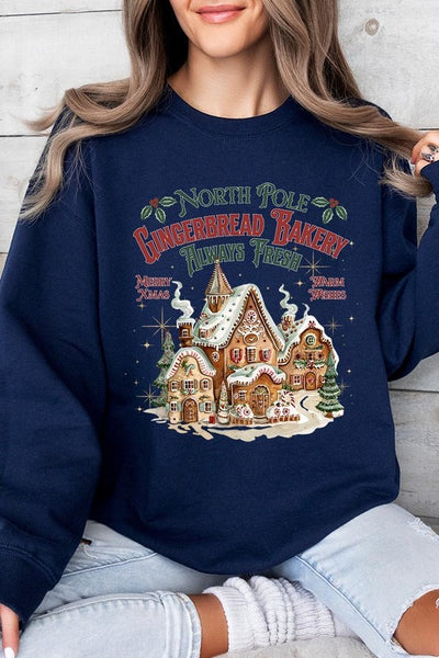 Gingerbread Bakery Graphic Fleece Sweatshirts