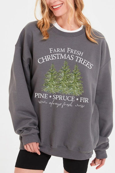 Farm Fresh Christmas Trees Graphic Sweatshirts