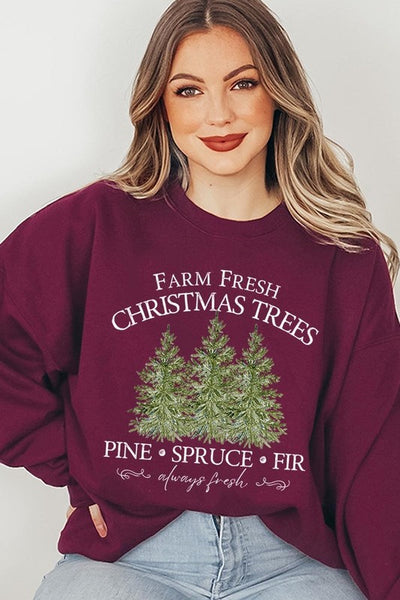 Farm Fresh Christmas Trees Graphic Sweatshirts