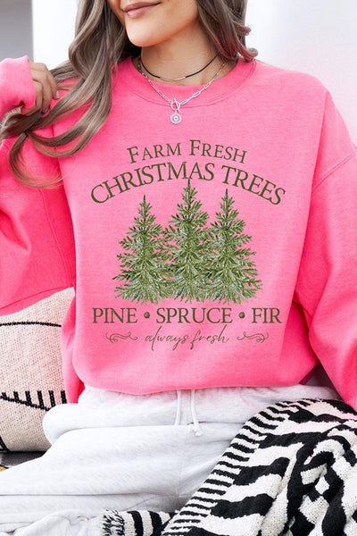 Farm Fresh Christmas Trees Graphic Sweatshirts