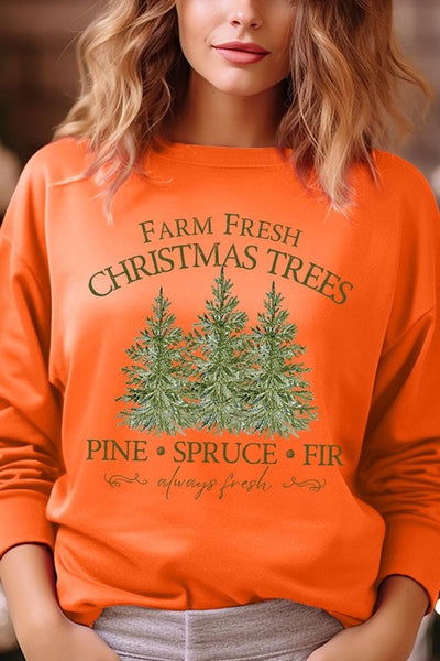 Farm Fresh Christmas Trees Graphic Sweatshirts