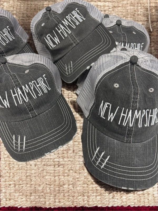 New Hampshire Embroidered Trucker Hat