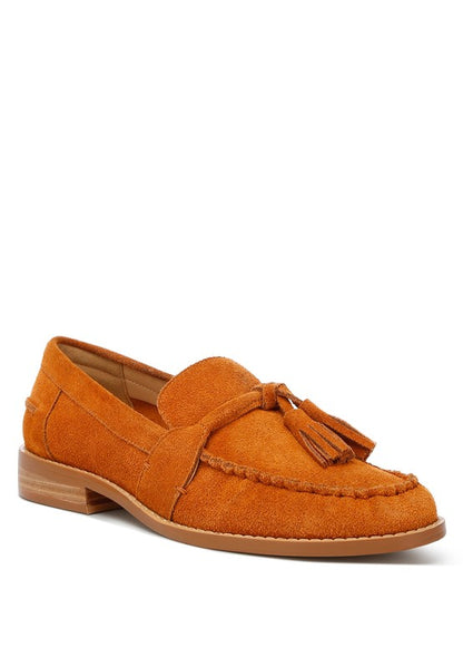 Rhone Tassels Detail Genuine Suede Loafers