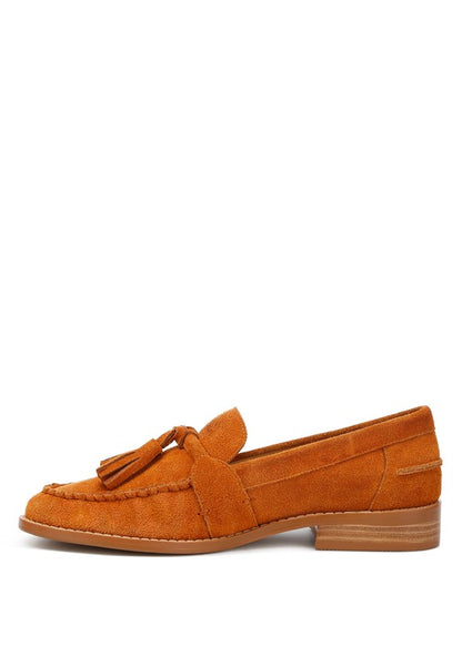 Rhone Tassels Detail Genuine Suede Loafers