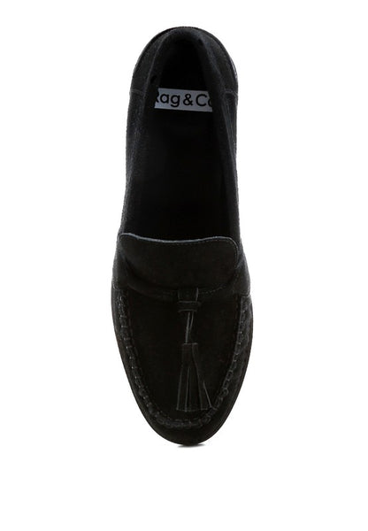 Rhone Tassels Detail Genuine Suede Loafers