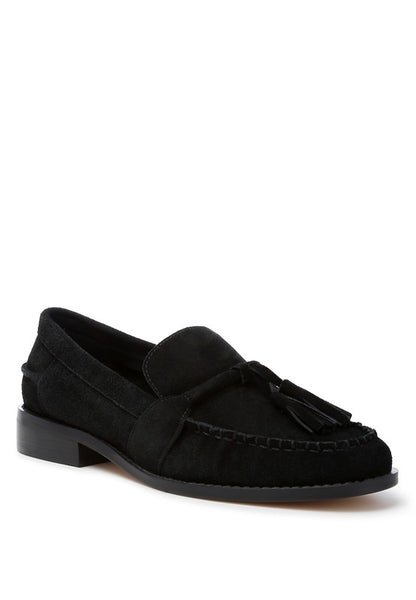 Rhone Tassels Detail Genuine Suede Loafers