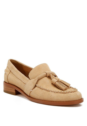 Rhone Tassels Detail Genuine Suede Loafers