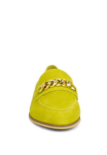 Ricka Chain Embellished Loafers