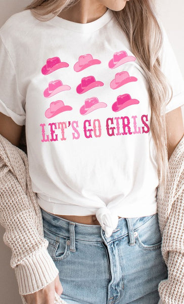 Lets Go Girls Cowgirl Hat Graphic Tee PLUS