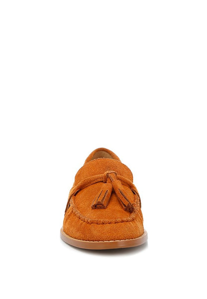 Rhone Tassels Detail Genuine Suede Loafers